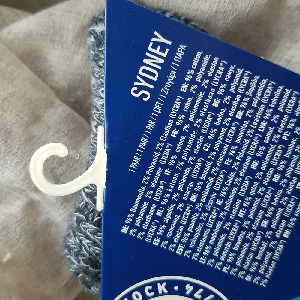 Birkenstock Sydney Blue Melange Cotton Socks Small • 35-38 EU - Picture 3 of 5